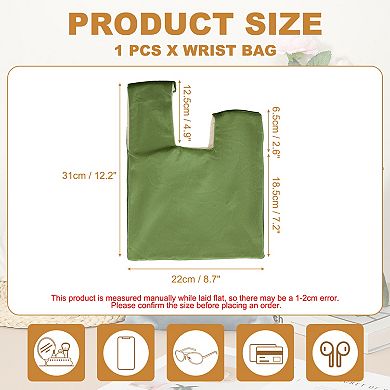 1Pc Velvet Wrist Knot Tote Bag, Women's Wristlet Knot Pouch