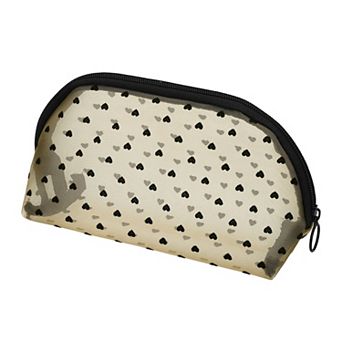 1 pc Mesh Bag Half Round for Women Small Purse Heart Printed