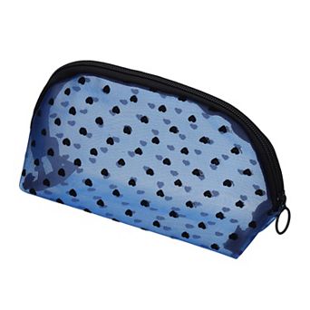 1 pc Mesh Bag Half Round for Women Small Purse Heart Printed