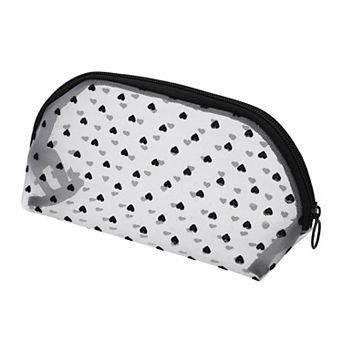 1 pc Mesh Bag Half Round for Women Small Purse Heart Printed