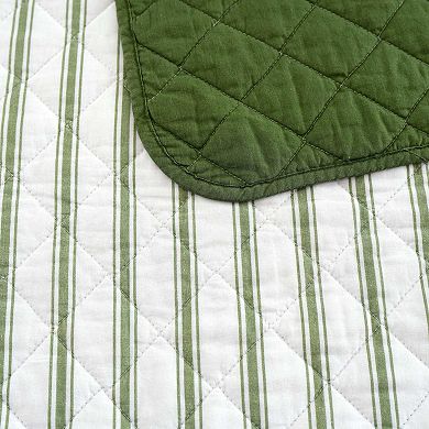Martha Stewart Ms Core Ticking Stripe Quilt Set