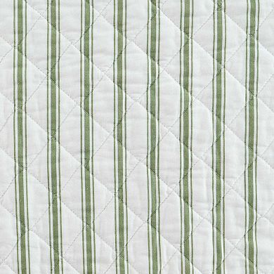 Martha Stewart Ms Core Ticking Stripe Quilt Set