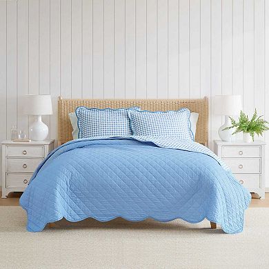 Martha Stewart Olivia Gingham Quilt Set