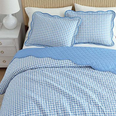 Martha Stewart Olivia Gingham Quilt Set