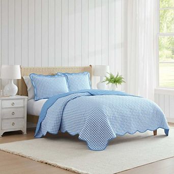 Martha Stewart Olivia Gingham Quilt Set