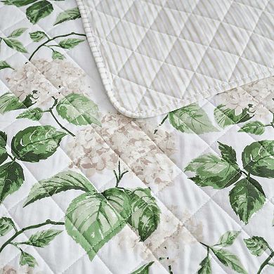 Martha Stewart Hydrangea Floral Quilt Set