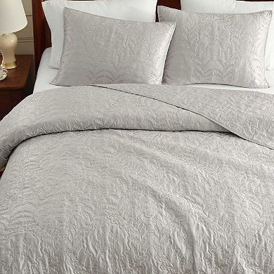 Martha Stewart Fern Embroidery Quilt Set
