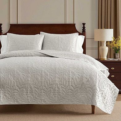 Martha Stewart Fern Embroidery Quilt Set