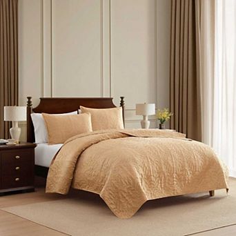 Martha Stewart Fern Embroidery Quilt Set