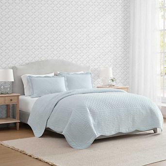 Martha Stewart Vintage Scallop Quilt Set