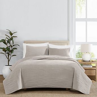Royal Velvet Wavy Cotton Velvet Quilt Set