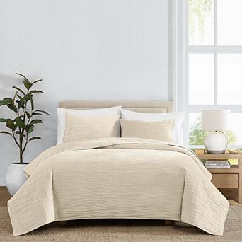 Royal Velvet Wavy Cotton Velvet Quilt Set