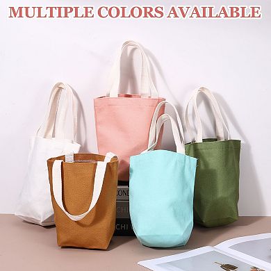 1Pc Canvas Tote Bag, Grocery Shopping Bag with Handles
