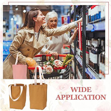 1Pc Canvas Tote Bag, Grocery Shopping Bag with Handles
