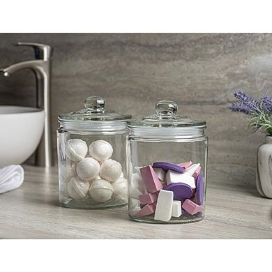 Glass Canister Set with Airtight Lids, Labels & Food Storage Jars