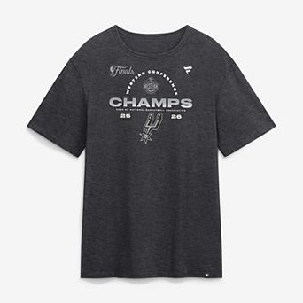 Men's Fanatics San Antonio Spurs 2026 NBA Conference Champs Roster Short Sleeve Tee