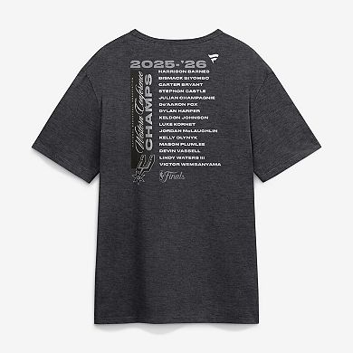 Men's Fanatics San Antonio Spurs 2026 NBA Conference Champs Roster Short Sleeve Tee