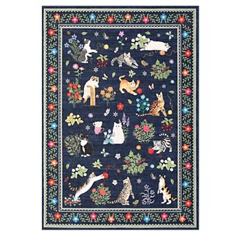 Fashionwu Modern Indoor Washable Kitchen Stain Resistant Non Slip Non Shedding Area Rug for Bedroom