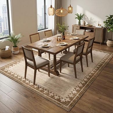 Fashionwu Simple Non Shedding Home Decor Non Slip Kitchen Non Shedding Stain Resistant Bordered Rug
