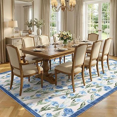 Fashionwu Home Decor Non Shedding Washable Thin Non Shedding Kitchen Easy to Clean Modern Area Rug