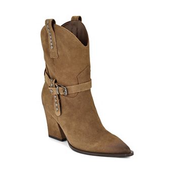 Nine West Weslie Women's Suede Western Boots With Block Heel
