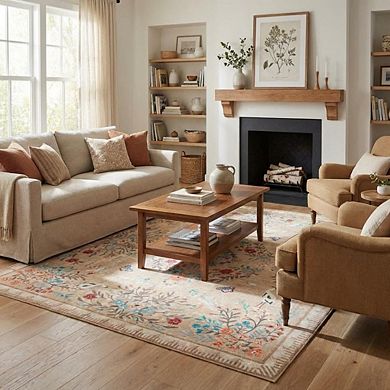 Fashionwu Modern Flower Home Decor Non Shedding Animal Printed Washable Bordered Folded Area Rug