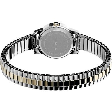 Timex® Women's Stainless Steel Expansion Band & Additional Leather Strap Watch - TWG027800