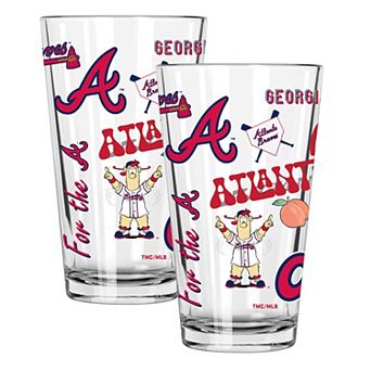 MLB Atlanta Braves 2-Pack 16-oz. Loco Pint Glass Set