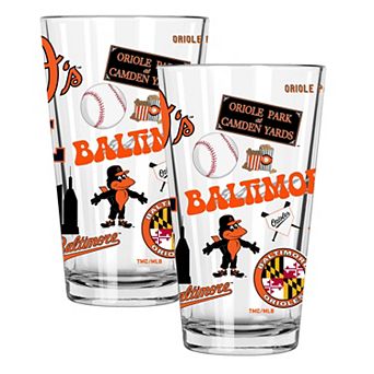 MLB Baltimore Orioles 2-Pack 16-oz. Loco Pint Glass Set