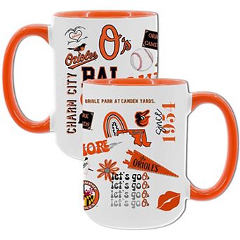 MLB Baltimore Orioles 2-Pack 15-oz. Icons Mug Set