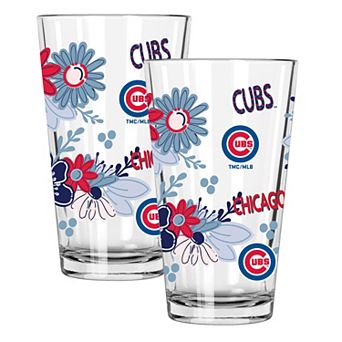 MLB Chicago Cubs 2-Pack 16-oz. Flowers Pint Glass Set