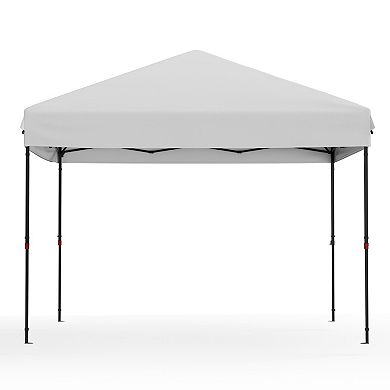 10x10 Pop-Up Canopy with Removable 3 Sidewalls - Easy Up Camping Tent with One Button Push Setup