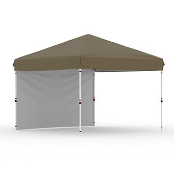 10x10 Pop-Up Canopy with Removable 3 Sidewalls - Easy Up Camping Tent with One Button Push Setup