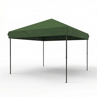 10x10 Pop-Up Canopy with Removable 3 Sidewalls - Easy Up Camping Tent with One Button Push Setup
