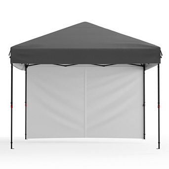10x10 Pop-Up Canopy with Removable 3 Sidewalls - Easy Up Camping Tent with One Button Push Setup