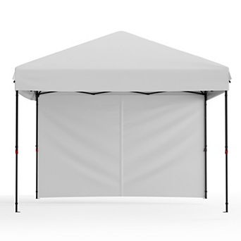 10x10 Pop-Up Canopy with Removable 3 Sidewalls - Easy Up Camping Tent with One Button Push Setup