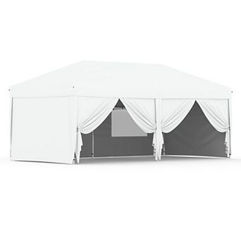 10x20FT Pop Up Canopy Tent,Folding Tent Shelter with 6 Removable Sidewalls,Easy Setup Canopy