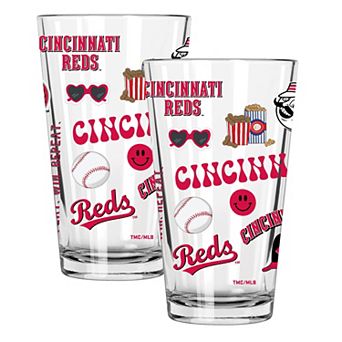 MLB Cincinnati Reds 2-Pack 16-oz. Loco Pint Glass Set