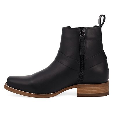 Dingo Rowdy Men's Leather Ankle Boots With Bit Detail