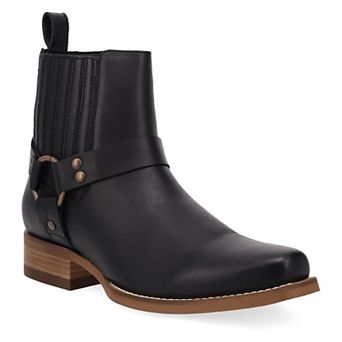 Dingo Rowdy Men's Leather Ankle Boots With Bit Detail