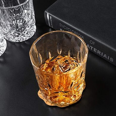 Old Fashioned Whiskey Glasses Set of 4, 10 oz Rocks Glasses with Luxury Box