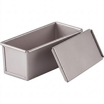 Non-Stick Mini Pullman Loaf Pan with Lid, Rectangle Oven Baking Pan