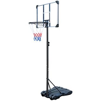 Portable Youth Basketball Hoop 5.4-7ft Adjustable, with Wheels for Indoor Outdoor Play