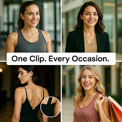 Bra Strap Clips 10pc Multi-Color - Racerback Converter, Lift And Conceal for Backless Tops