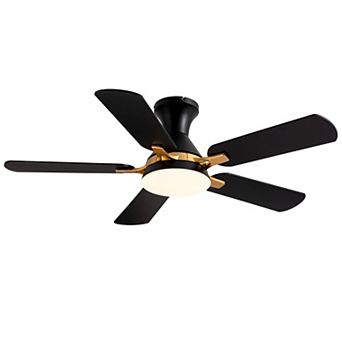 Moooni 42" Flush Mount Ceiling Fan with Light - APP & Remote Control, Dimmable LED, Reversible