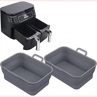 Air Fryer Silicone Liners, Reusable Non-Stick, Heat-Resistant Mats