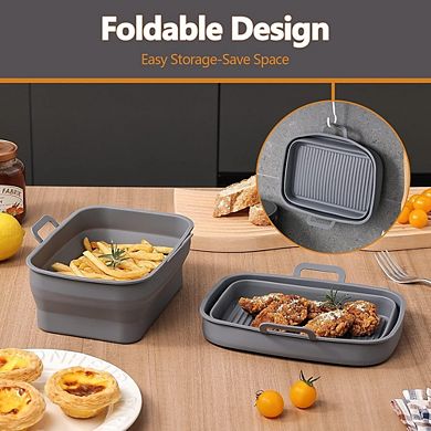 Air Fryer Silicone Liners, Reusable Non-Stick, Heat-Resistant Mats