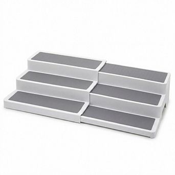 3 tier Expandable Spice Rack Organizer for Kitchen Cabinets - Non-Slip Adjustable 15.5-26.5"