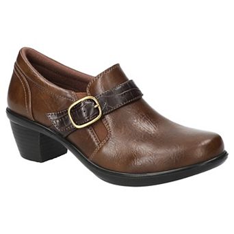Easy Street Pixel Women's Comfort Shoes with Buckle Accent and Block Heel