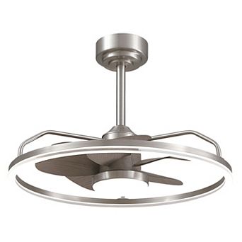Moooni 24" Smart Modern Low Profile Ceiling Fan with Dual Dimmable LED Light